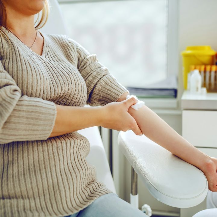 women holding her hand